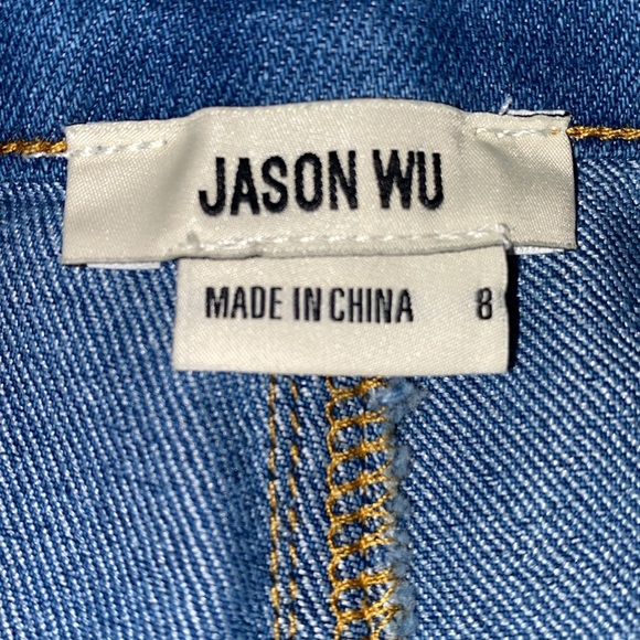 Jason Wu stretch denim high waisted wide leg jeans - Picture 6 of 9